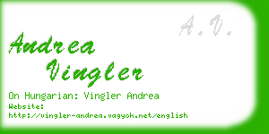 andrea vingler business card